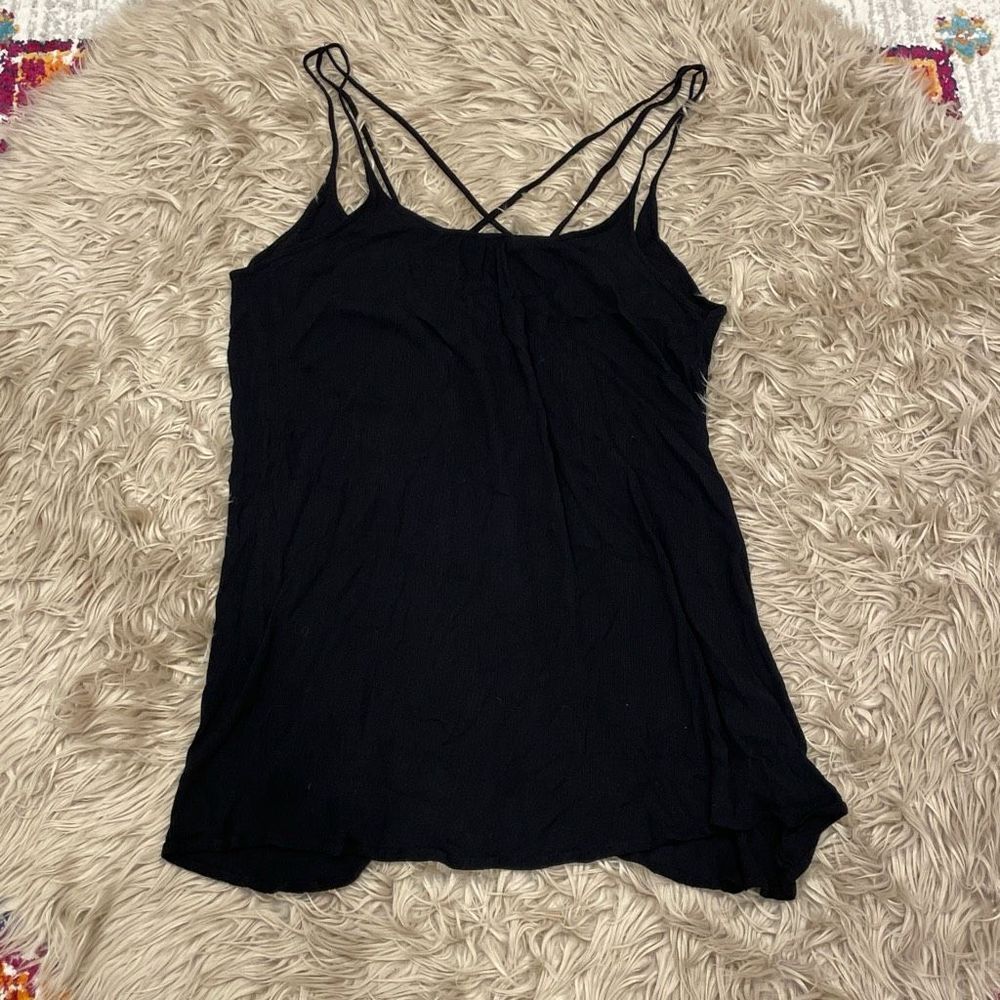 Roxy Black Strappy Swim Coverup Tank